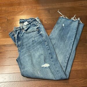 old navy extra high rise  ski hi straight jeans sz 8